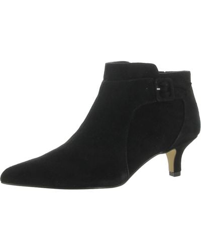 Bella Vita Bindi Leather Pointed Toe Ankle Boots - Black