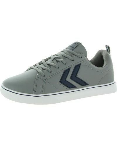 Hummel Mainz Low Top Faux Leather Casual And Fashion Sneakers - Blue