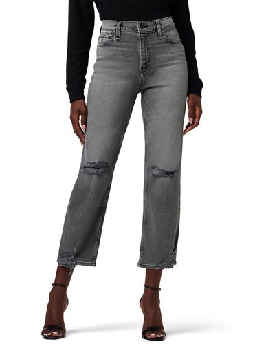 Hudson Jeans Remi High-rise Straight Leg Cropped Jeans - Black