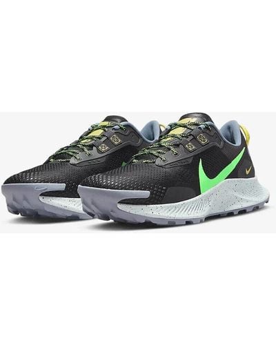 Nike Pegasus Trail 3 Da8697-004 Black/green Strike Running Shoes Clk877