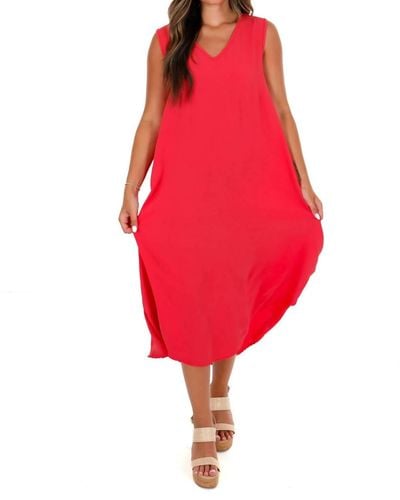 Tres Bien Everyday Essential Maxi Dress - Red