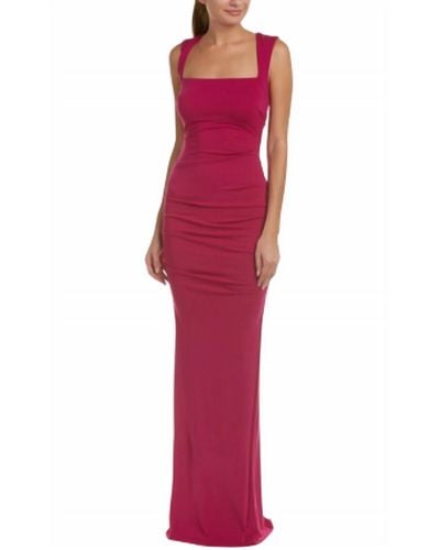 Nicole Miller Ruched Maxi - Red