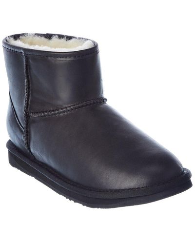 Australia Luxe Cozy X Short Leather Boot - Black