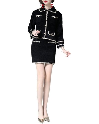 Kaimilan 2pc Blazer & Skirt Set - Black