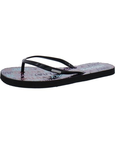 Juicy Couture Zamia Patent Slip-on Flip-flops - Blue