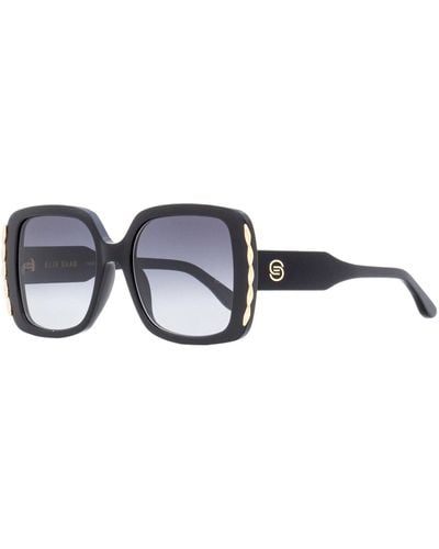 Elie Saab Square Sunglasses Es015/s 8079o /gold 54mm - Blue