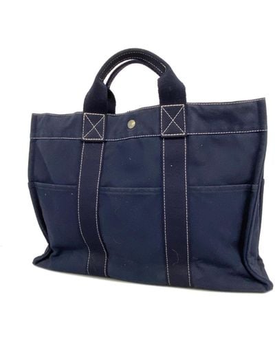 Hermès Deauville Canvas Tote Bag (pre-owned) - Blue