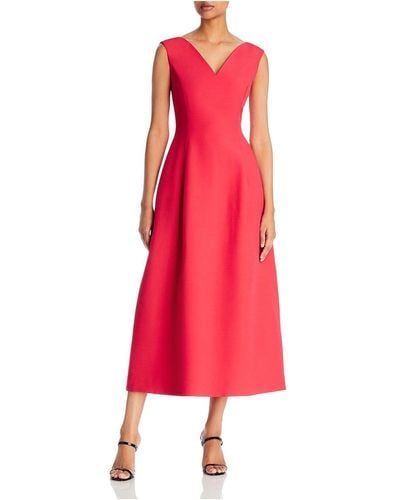 Lafayette 148 New York Knit Sleeveless Maxi Dress - Red