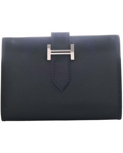 Hermès Béarn Leather Wallet (pre-owned) - Blue