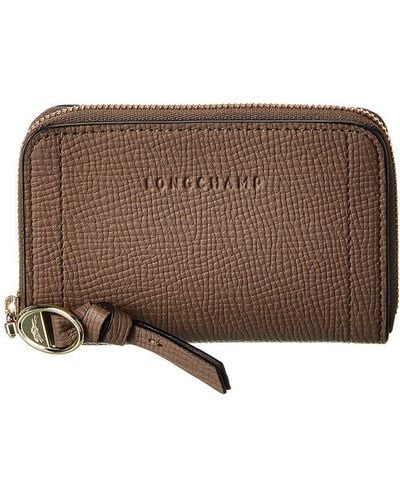 Longchamp Mailbox Leather Wallet - Brown