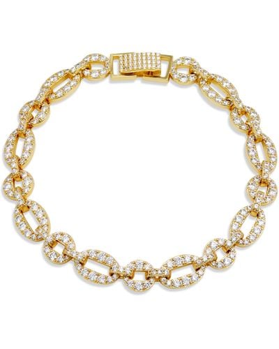 Savvy Cie Jewels 14k Gold Plated Cz Bracelet - Yellow