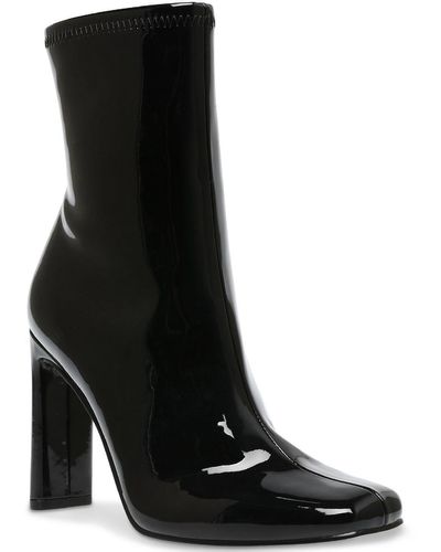 Steve Madden Leana Patent Ankle Ankle Boots - Black