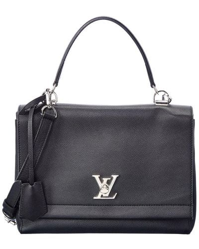 Louis Vuitton Black Leather Lockme Ii (authentic Pre-owned)