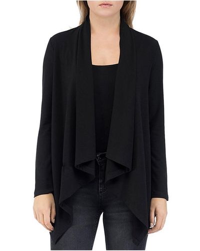B Collection By Bobeau Open Front Layering Cardigan Sweater - Black