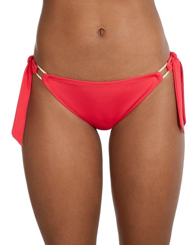 Miss Mandalay Boudoir Beach Side Tie Bikini Bottom - Red