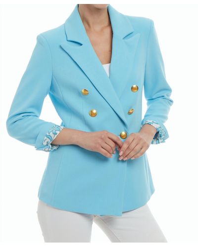 Patty Kim Bermuda Jacket Turquoise - Blue