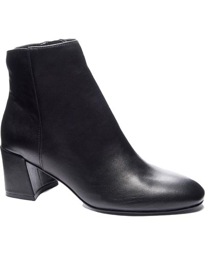 Chinese Laundry Daria Faux Leather Ankle Booties - Black