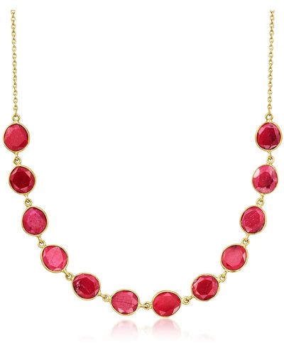 Ross-Simons Ruby Necklace - Red
