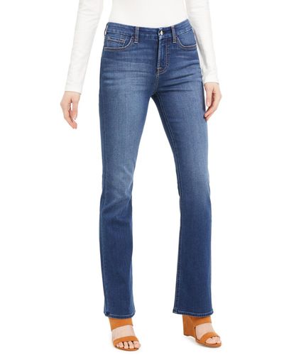 Jen7 Mid-rise Slim Bootcut Jeans - Blue
