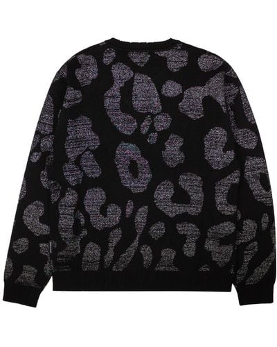 Marcelo Burlon Leopard Sweater - Dark Gray/black