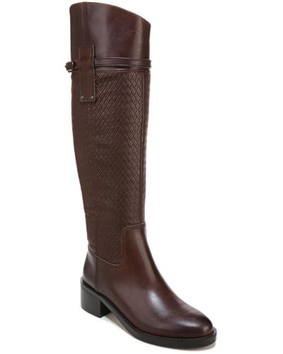 Franco Sarto Colt Leather Wide Calf Knee-high Boots - Brown
