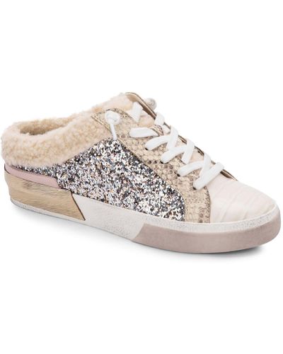 Dolce Vita Zeta Plush Low-top Slip-on Sneakers - Natural