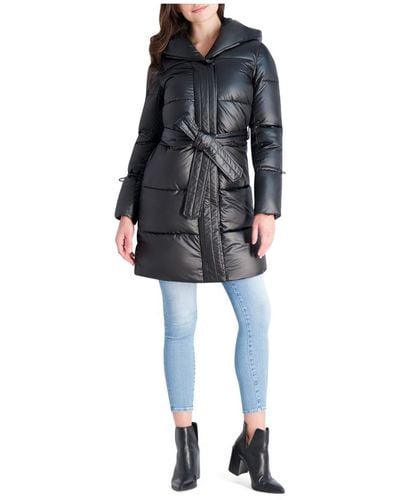 Via Spiga Quilted Mid Length Puffer Jacket - Black