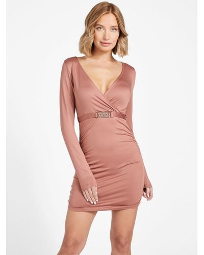 Guess Factory Ayden Ruched Dress - Pink