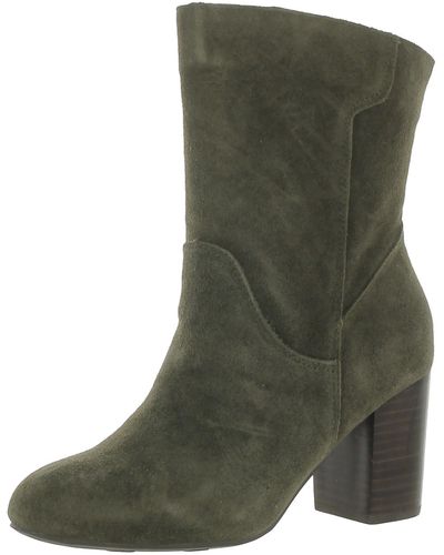 MIA Cobain Suede Ankle Booties - Green
