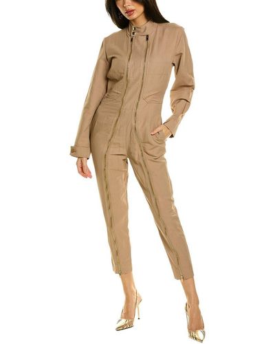 Stella McCartney Alma All In One Linen-blend Jumpsuit - Natural
