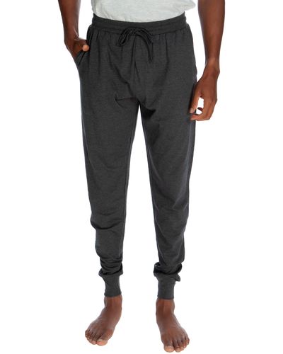 Unsimply Stitched Light Weight Soft Lounge Cuffed Jogger - Black