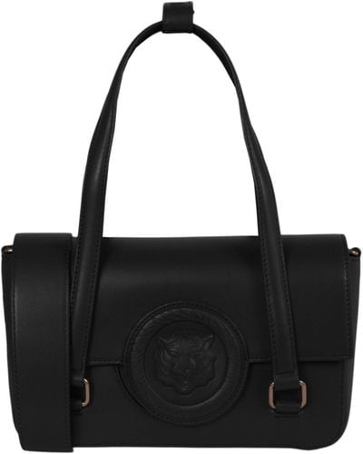 Just Cavalli Monocromatic Logo Small Shoulder Bag - Black