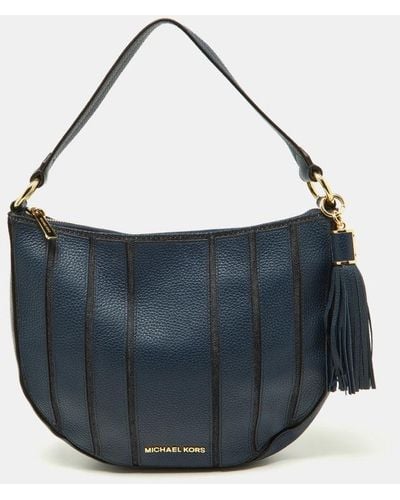 MICHAEL Michael Kors Leather And Canvas Hobo - Blue