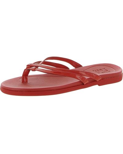Naturalizer Daisy Studded Slip On Thong Sandals - Red