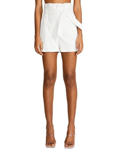 BB Dakota Seaside Paperbag High Waist Bermuda Shorts - White