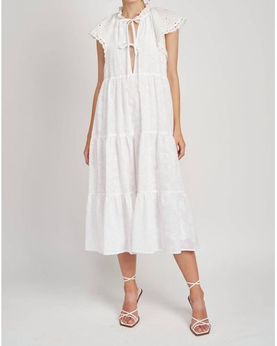 En Saison Delilah Midi Dress - White