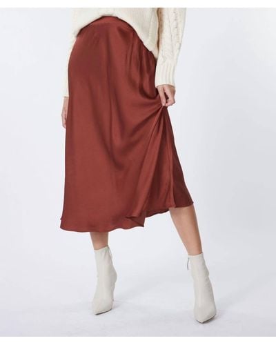 EsQualo Sateen Skirt - Red