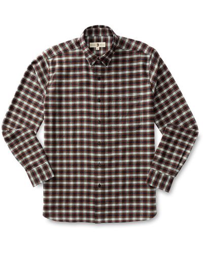 Duck Head Rosemont Plaid Cotton Flannel Sport Shirt - Black