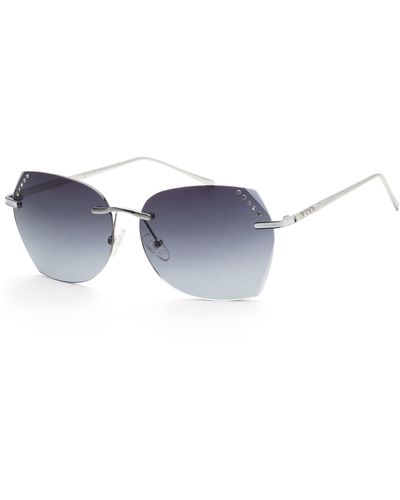 Guess 61mm Black Sunglasses Gf0384-10b - Blue