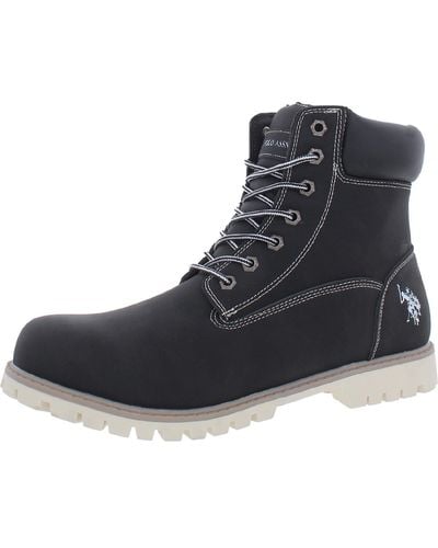 U.S. POLO ASSN. Owen Padded Insole Round Toe Hiking Boots - Black