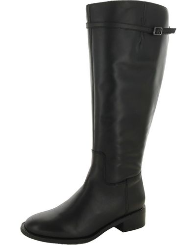 Franco Sarto Belaire Leather Riding Boots - Black