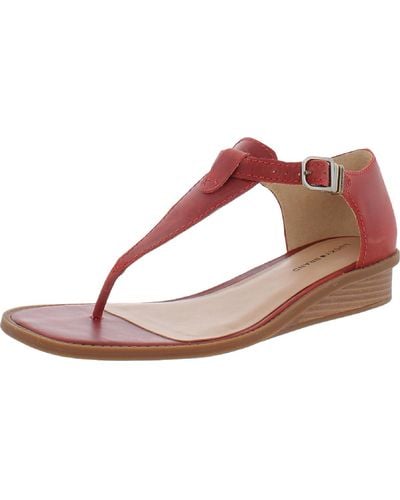 Lucky Brand Annamae Leather Wedge Thong Sandals - Pink