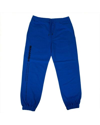Maharishi Organic Cotton Miltype Track Pants - Electric - Blue