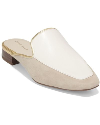 Cole Haan Perley Leather Slip-on Mules - White