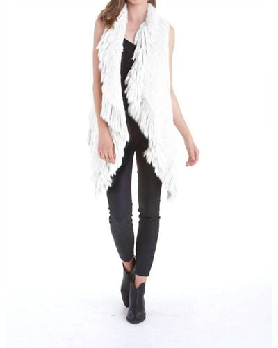 Love Token Quinn Fur Vest - White