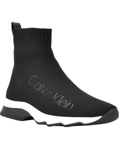 Calvin Klein Karmina High-top Slip-on Sock Sneakers - Black