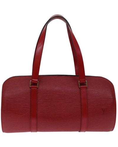 Louis Vuitton Soufflot Leather Handbag (pre-owned) - Red