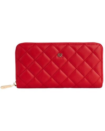 Gunas New York Uptown Quilted Wallet - Red