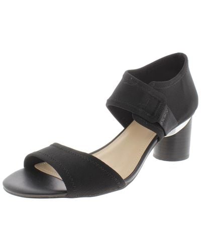 DKNY Penny Ankle Strap Cushioned Heels - Black