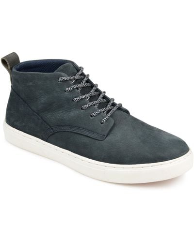 Territory Rove Casual Leather Sneaker Boot - Blue